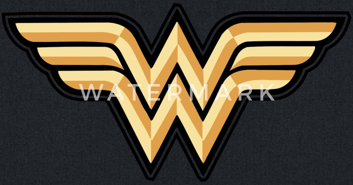 Logo Gold cotton division Sac Wonder Woman Beach bag