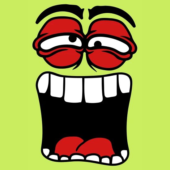 Face Eyes Crazy Confused Cartoon Screaming Mouth B Tote Bag Spreadshirt