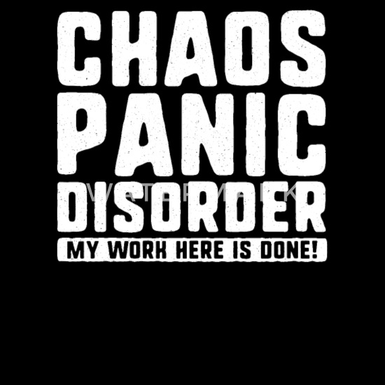 Chaos Fear My work here is done iron-on patch in 49 colors Panic
