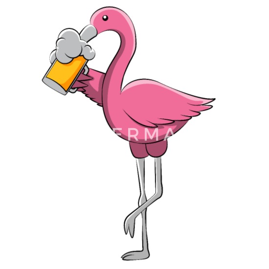 18x18 Multicolor VepaDesigns Beer Flamingo Beer Bird Funny Animal Drink Lover Gifts Throw Pillow