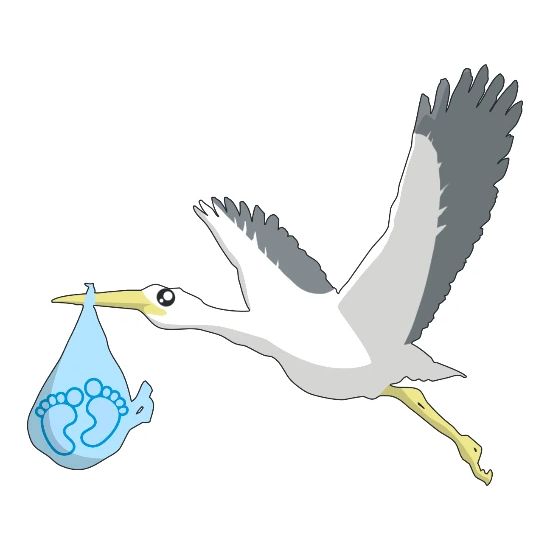 Baby Shower Boy Stork Baby Feet Gift Mouse Pad Spreadshirt