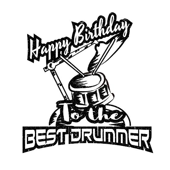 Happy Birthday To The Best Drummer Mouse Pad Horizontal White