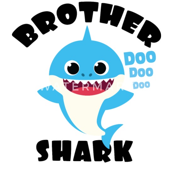 Brother Shark Gift Cute Baby Shark Matching Family Mouse Pad