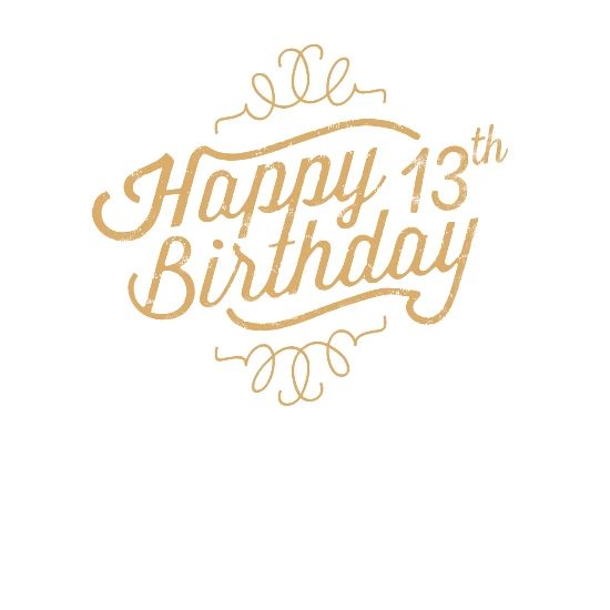 Happy 13th Birthday Mouse Pad Horizontal White