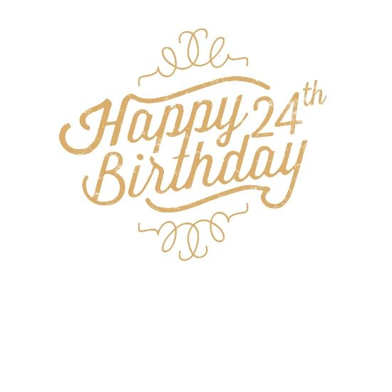 Happy 24th Birthday Mouse Pad Horizontal White