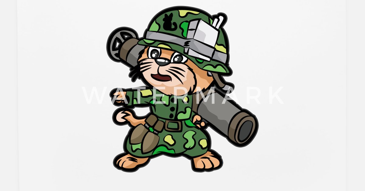 MILITARY CAT BAZOOKA SOLDIER FUNNY PRESENT' Mouse Pad | Spreadshirt