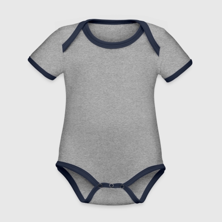 Organic Contrast SS Baby Bodysuit - Front