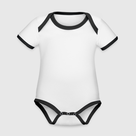 Organic Contrast SS Baby Bodysuit - Front