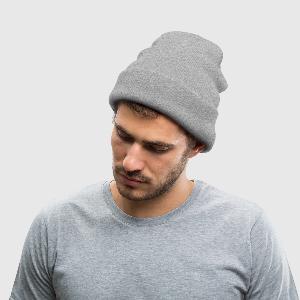 Knit Cap with Cuff Print - Front