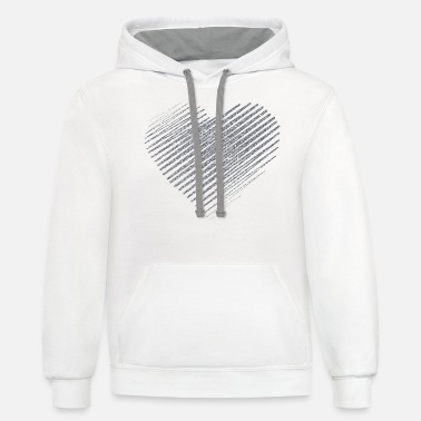 Love Heart Abstract Heart Design - Perfect for Valentines D - Unisex Two-Tone Hoodie