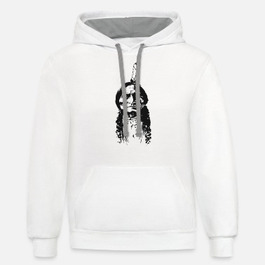 American Indian Vintage Indian Native American Funny - Unisex Two-Tone Hoodie
