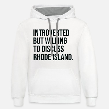 3dRose Alexis Design Providence American Cities Rhode Island Blue red Text on White Sweatshirts 