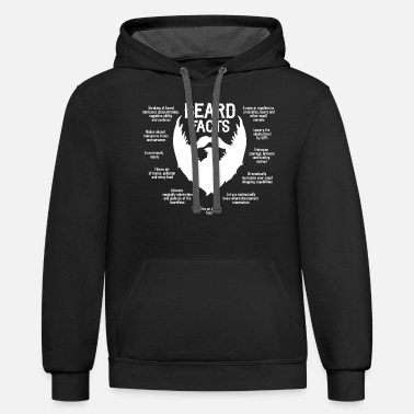 Beard Facts (white) - Unisex Two-Tone Hoodie