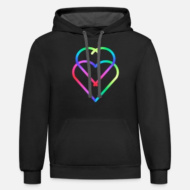 Love Heart love heart gifts - Unisex Two-Tone Hoodie