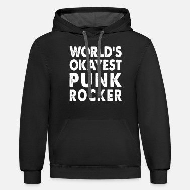 Rocker World&#39;s Okayest Punk Rocker - Unisex Two-Tone Hoodie