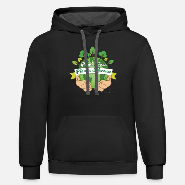 Sustainable Plant A Tree | Plant A Difference | Hands2Earth - Unisex Two-Tone Hoodie