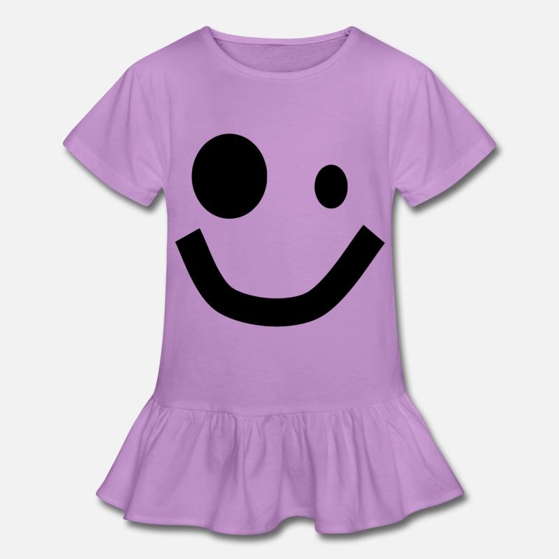 Roblox Face Girl S Ruffle T Shirt Lavender - 