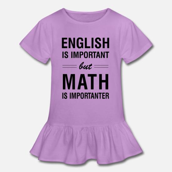 English Is Important Fun Joke T Shirt For Nerds Girls Ruffle T Shirt Lavender - 