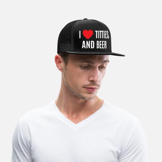I Heart Titties and Beer Love Funny Joke Logo Mesh Hats Baseball Caps for Child 