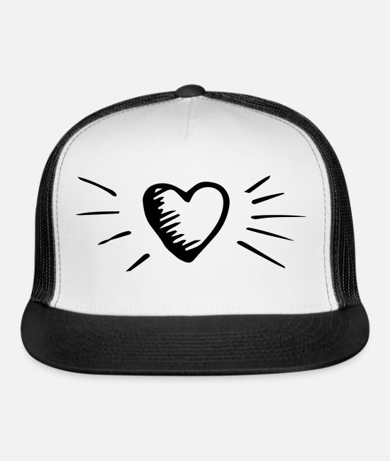 Sketched Heart Trucker Cap Spreadshirt