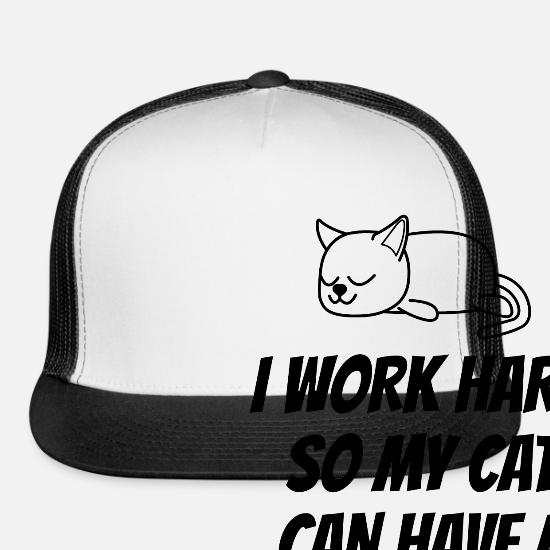 Funny Sayings Cat Joke Fun Gift Birthday Trucker Cap Spreadshirt