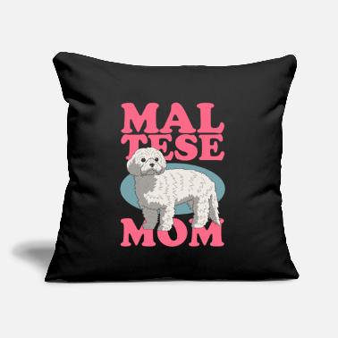 Father Maltese Mom | Dog Owner Malteses - Throw Pillow Cover 18” x 18”