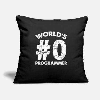 Programmer World&#39;s #0 Programmer - Throw Pillow Cover 18” x 18”