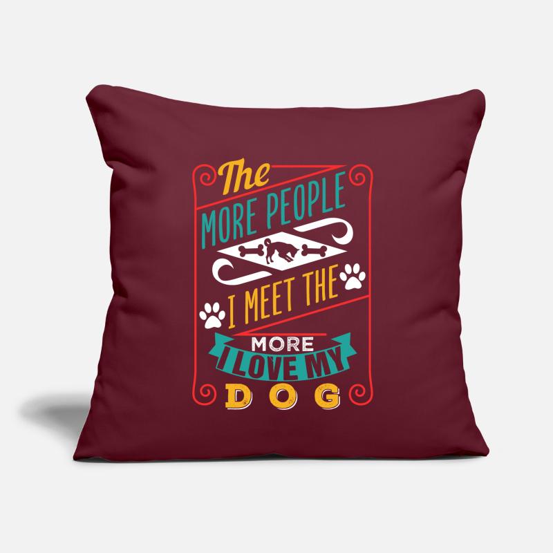 Funny Saying Novelty Design Floral Funny Most of My Friends are Dogs Throw Pillow 18x18 Multicolor 