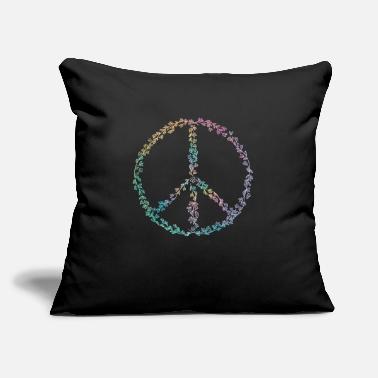 Festival Hippie Flower Peace Movement Hippie Festival - Throw Pillow Cover 18” x 18”