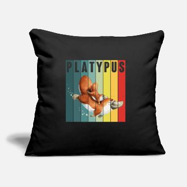 18x18 Funny Platypus Merch Women Men Kids Retro Sunset Platypus Platypuses Throw Pillow Multicolor 