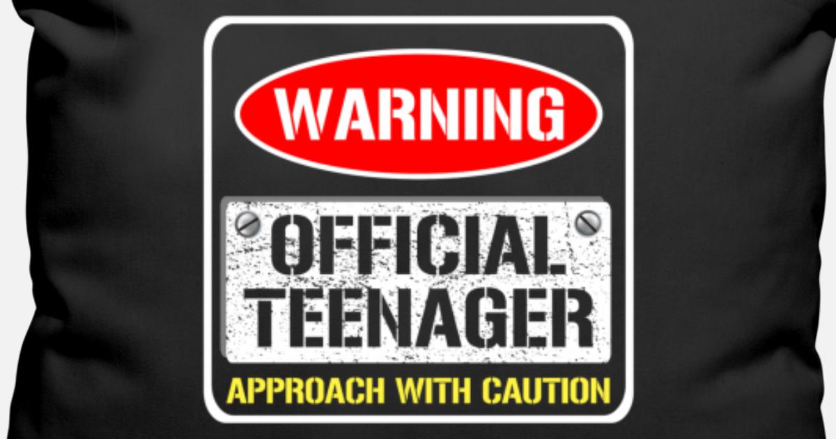 Approach With Caution Teenager Pillow Case Funny Joke Gift Idea Sarcastic Teen 