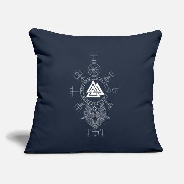 Aegishjalmur - Vegvisir - Valknut - Viking Symbols - Throw Pillow Cover 18” x 18”