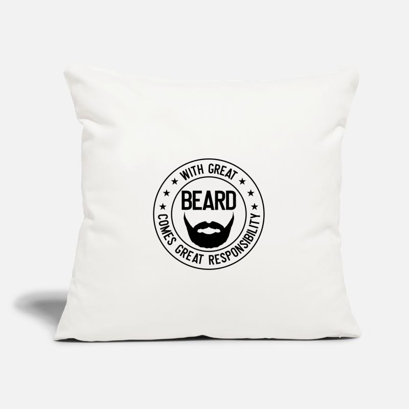 Pillow Funny With Great Beard Comes Great Responsibility Linen Cushion Cover