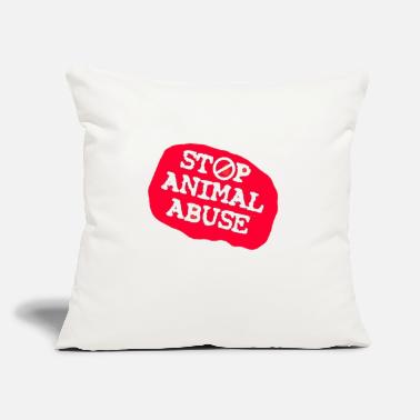 Abuse stop animal abuse - Throw Pillow Cover 18” x 18”