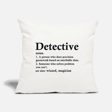 Private Detective Definition Funny Investigator Occupation - Throw Pillow Cover 18” x 18”
