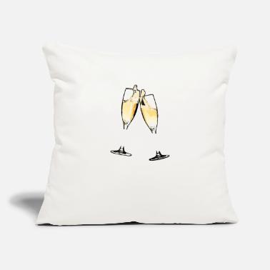 Alcoholic But First Champagne - Throw Pillow Cover 18” x 18”