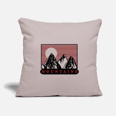 Camping Mountains, snow, full moon and the nature - Throw Pillow Cover 18” x 18”