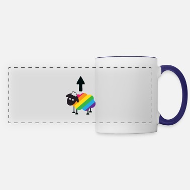 Rainbow Rainbow Sheep Funny LGBT - Panoramic Mug