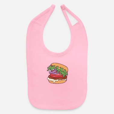 BI028148 'Burger & Fries' Soft Cotton Baby Bibs