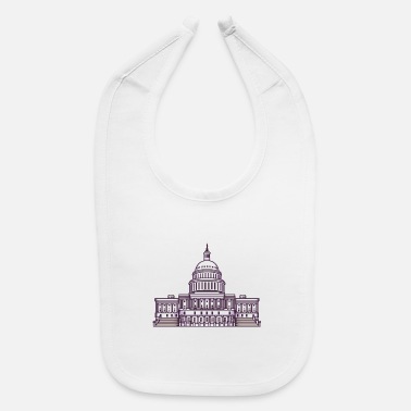 State Capital An Image of the United States Capital Building - Baby Bib