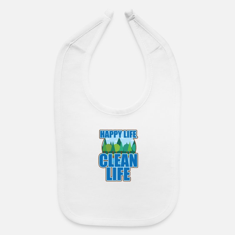 Happy Life clean Life, Earth Day' Baby Bib | Spreadshirt