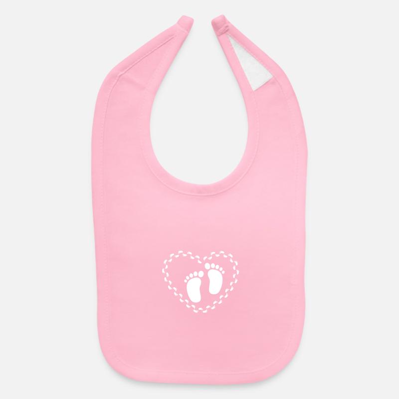 Bebe Pieds Coeur Empreinte Grossesse Ventre Bavette Bebe Spreadshirt