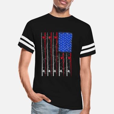 USA American Flag Protect & Serve Vintage T-Shirt Tri-Black 