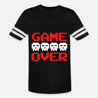 Game Over Skulls Gamer Nerd Geek Videogames Mens T-shirt 
