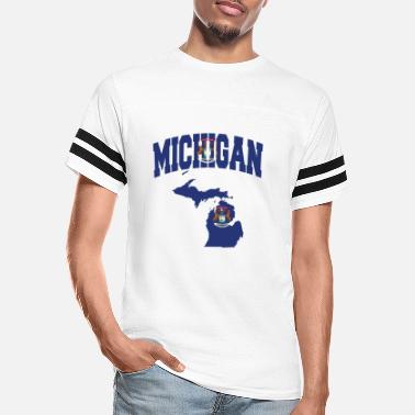 QqZXD Michigan Flag Fashion Mens T-Shirt and Hats Youth & Adult T-Shirts 