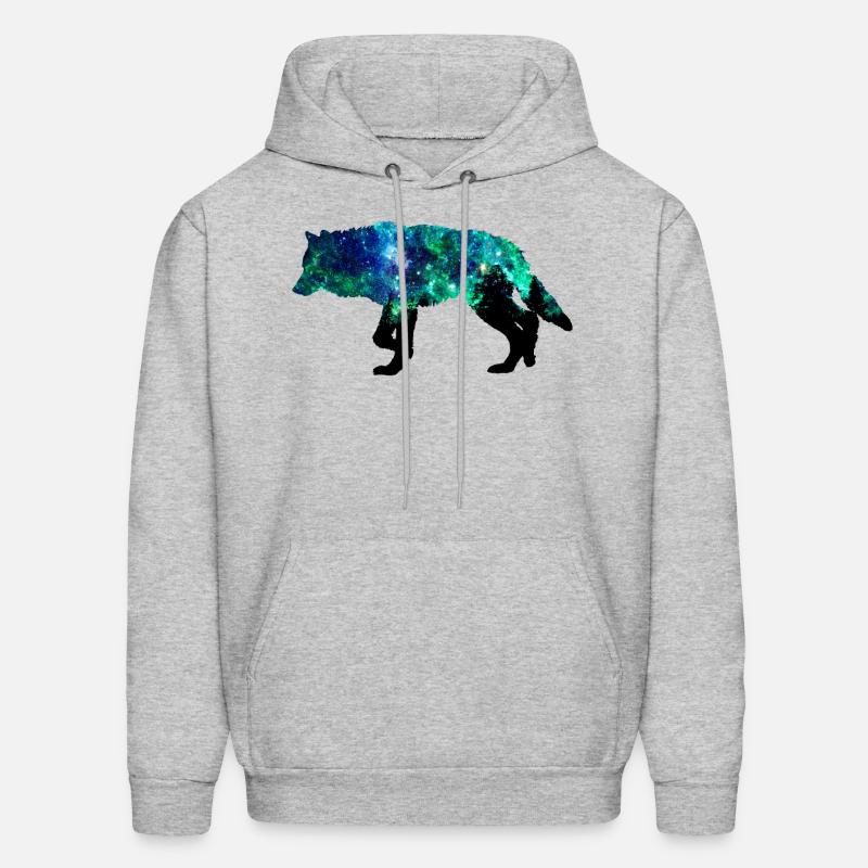 Aurora Galaxy Wolf' Men's Hoodie | Spreadshirt