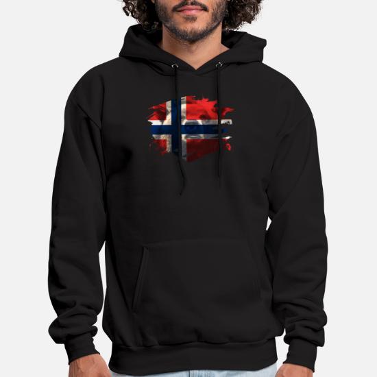 Norway Faded Distressed Norwegian Norge Country Pride 2-tone Hoodie Pullover