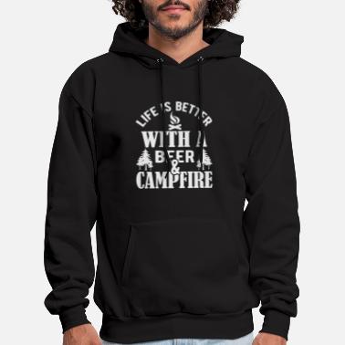 Life Life is better with a beer and campfire - Men&#39;s Hoodie