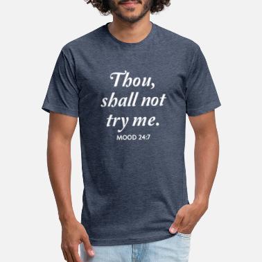 Tees Shirts Thou Shall Not Try Me Print Womens Plus Szie Pullovers Basic Tops S-4XL Crew Neck Blouses