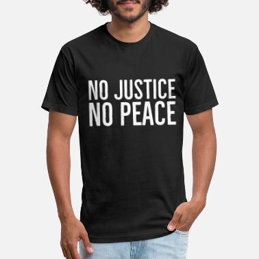 No Justice No Peace T-Shirt Men’ s 100% Cotton Short Sleeve Crew Neck Tee Top with Front Print 